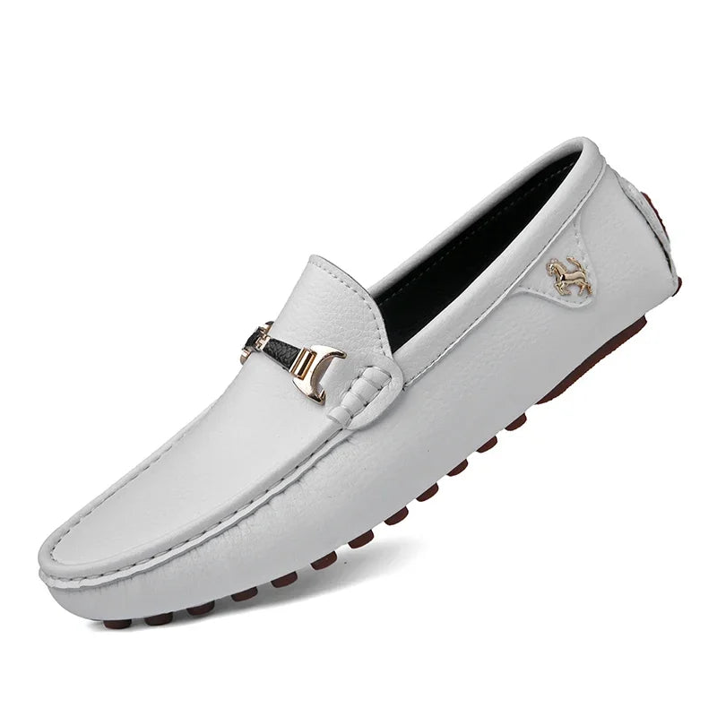 Men's Leather Shoes Drving Shoes Soft Comfortable Slip on Office Man Formal Shoes Wedding Party Casual Shoe Breath Lazy Loafers