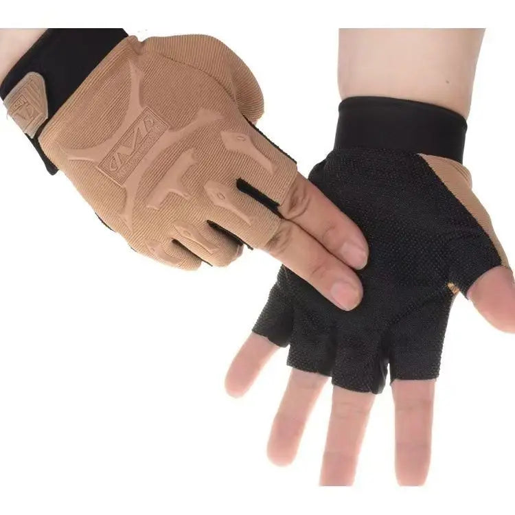 Sheepskin Leather Mesh Breathable Summer Fitness Sports Exercise Training Gym Gloves Multifunction Non-slip Tactical Gloves