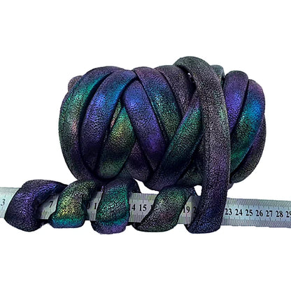 500g Thick Super Bulky Chunky Imitation Metal Leather Yarn for DIY Knitting Crocheting Thread Yarn for Handmade Bags Shoes Craft