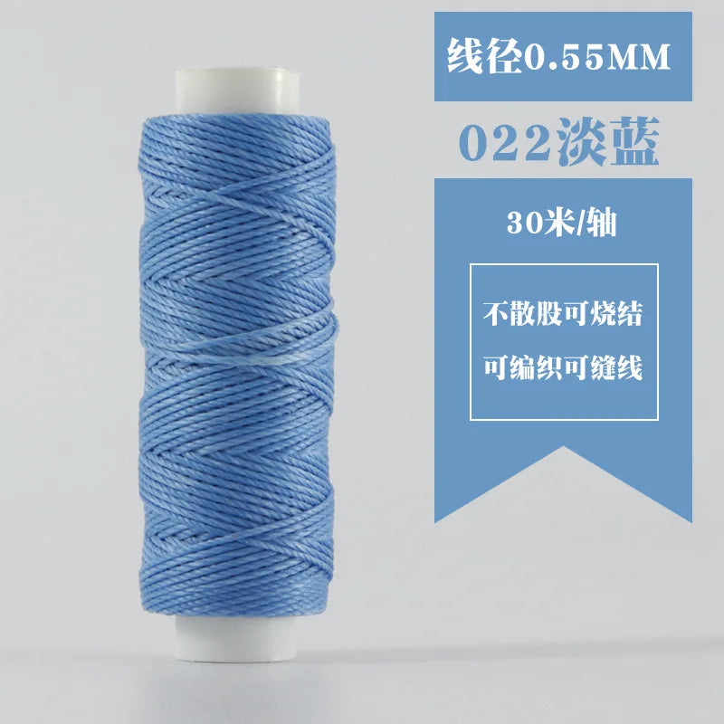 0.55mm Leather Waxed Sewing Thread For Hand Stitching Leather Cord DIY Bracelet Jewelry Making Round Waxed Line