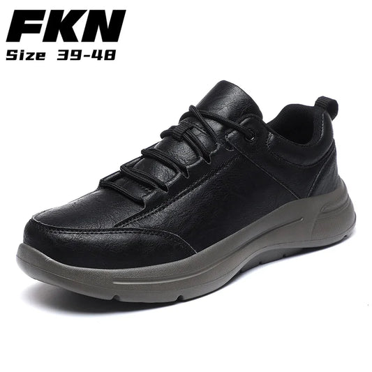 2025 New Men's Leather Casual Shoes Four Seasons Fashion Lightweight Business Shoes Men's Soft Sole Plus Size Men's Shoes 39-48
