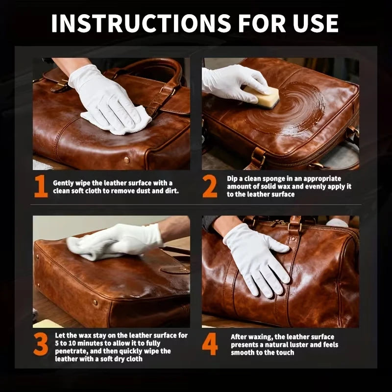 Leather Care Cream -150g Refurbishment Gloss for Sofas, Jackets, Shoes, and Accessories to Enhance Gloss, Prevent Agin