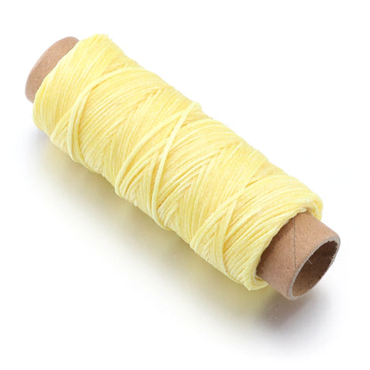 50yards/lot Polyester Flat Waxed Thread 150D 1mm Leather Sewing String Cord For Leathercraft Bookbinding Hand Stitching Thread