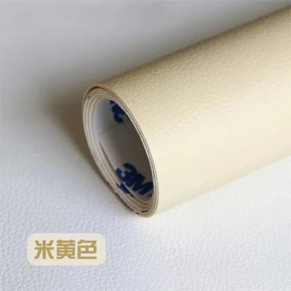 PU Artificial Faux Leather Self-adhesive Fabric for Upholstery Interior Car Seats Patches Bags Furniture Leatherette Fabrics