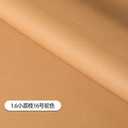 Litchi Pattern Leather Fabric Upholstery Per Meter for Car Interior Bag Chairs Diy Sewing Waterproof Wearable Soft Cloth Plain