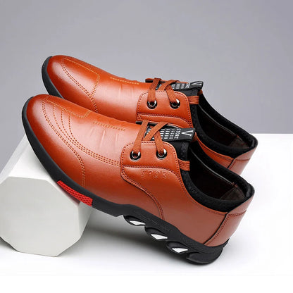 2024 New Leather Shoes Men's Leather Spring Autumn Men's Business Casual Soft-Soled Non-Slip Breathable All-Match Footwear 39-44