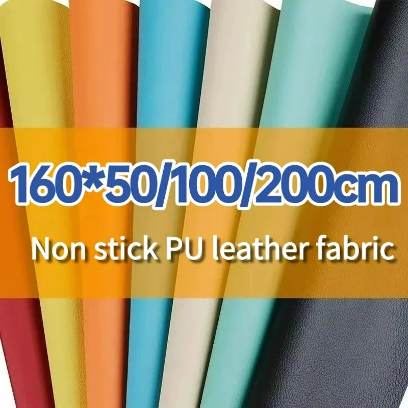 Non-stick Leather Fabric for Sofa Sewing Faux Leather Fabric Synthetic Material Arts Leathercraft DIY Large Size 1.6 Meters Wide