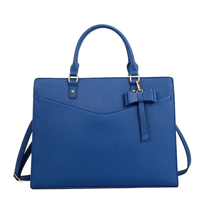 Laptop Bag for Women 15.6 Inch PU Leather Laptop Tote Bag Work Business Office Briefcase Large Lightweight Handbag Shoulder Bag
