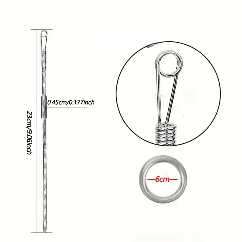 DIY Sewing Bendable Spring Drawstring Threader Clip Elastic Band Lace Cord Flexible Thread for Pants Hoodies Accessories