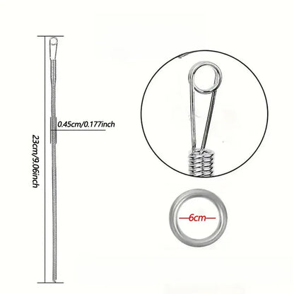 DIY Sewing Bendable Spring Drawstring Threader Clip Elastic Band Lace Cord Flexible Thread for Pants Hoodies Accessories