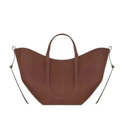 2026 large-capacity handheld single-shoulder tote bag, genuine leather women's bag, underarm bag, cowhide