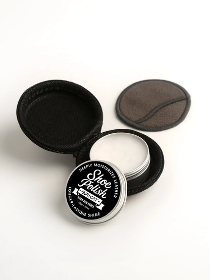 Leather Shoe Care Oil in Aluminum Box, Leather Cleaning and Nourishing Care, Polishing and Maintenance Oil, High-End Shoe and Leather Bag Polishing, Leather Cleaner, Car Seats, Sofas, High-End Leather Bag Cleaning Polishing S