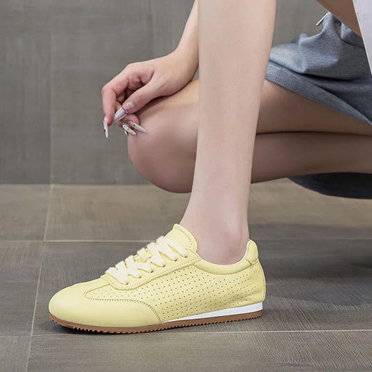 Women's Shoes - 2026 New Style Leather High-heel Dechen Shoes for Women, Retro Casual, Versatile and Sporty, Aigan Shoes Luxury