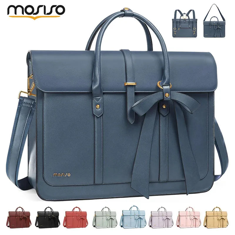 Laptop Bag 13 14 15 16 inch for MacBook Air Pro M4 M3 M2 HP Notebook PU Leather Backpack Messenger Bag Handbag Women Briefcase