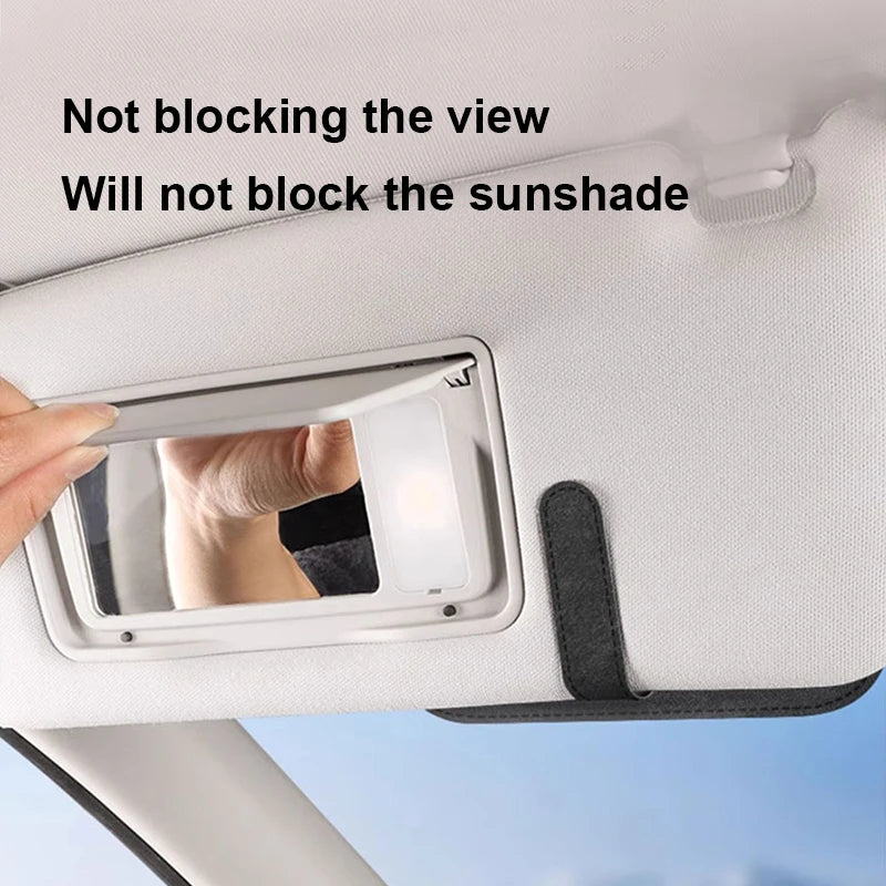SEAMETAL Car Glasses Case Premium Suede/Leatherette Auto Sun Visor Glasses Holder Sunglasses Protective Case for Car Accessories
