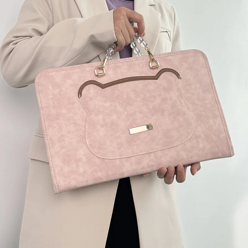XMESSUN New Trendy PU Leather Laptop Case for Women,Fashion Designer The Computer Bag Is Suitable For 13, 14, 15 and 16 Inches