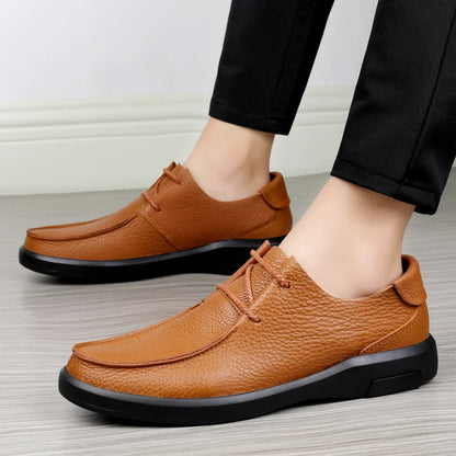 Casual Leather Shoes Men Loafers Trend Brand Business Shoes Autumn Slip on Flat Man Sneakes Comfortable Moccasins Zapatos Hombre