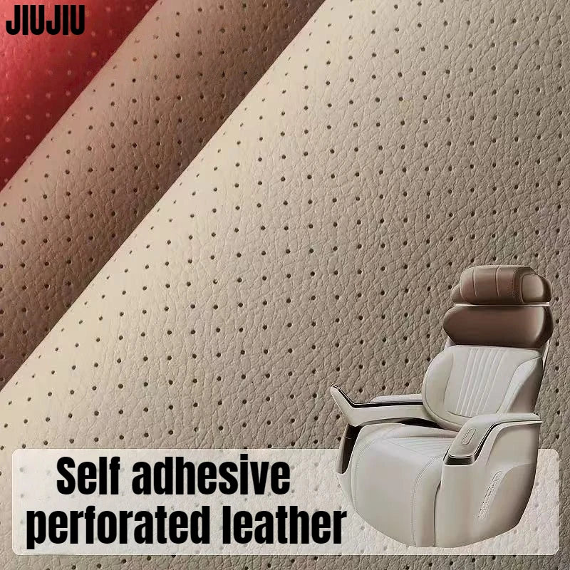 Perforated Leather Breathable Perforated Self-Adhesive Leather Repair Patch for Furniture Seats Chair Faux Leather Vinyl Repair