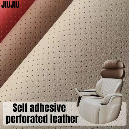 Perforated Leather Breathable Perforated Self-Adhesive Leather Repair Patch for Furniture Seats Chair Faux Leather Vinyl Repair