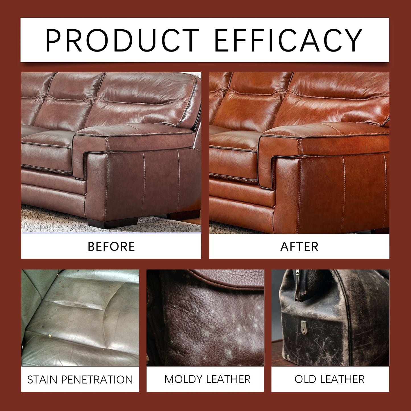 Leather Cleaner And Conditioner Kit Deep Spray Nourishing Cream Set for Softness Shine with Cracking Prevention Includes Sponge