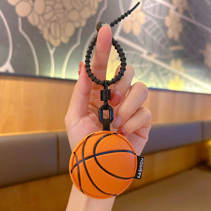 Leather Football Keychain Baseball Basketball Volleyball Leather Pendant Ladies Bag Accessories Car Key Pendant