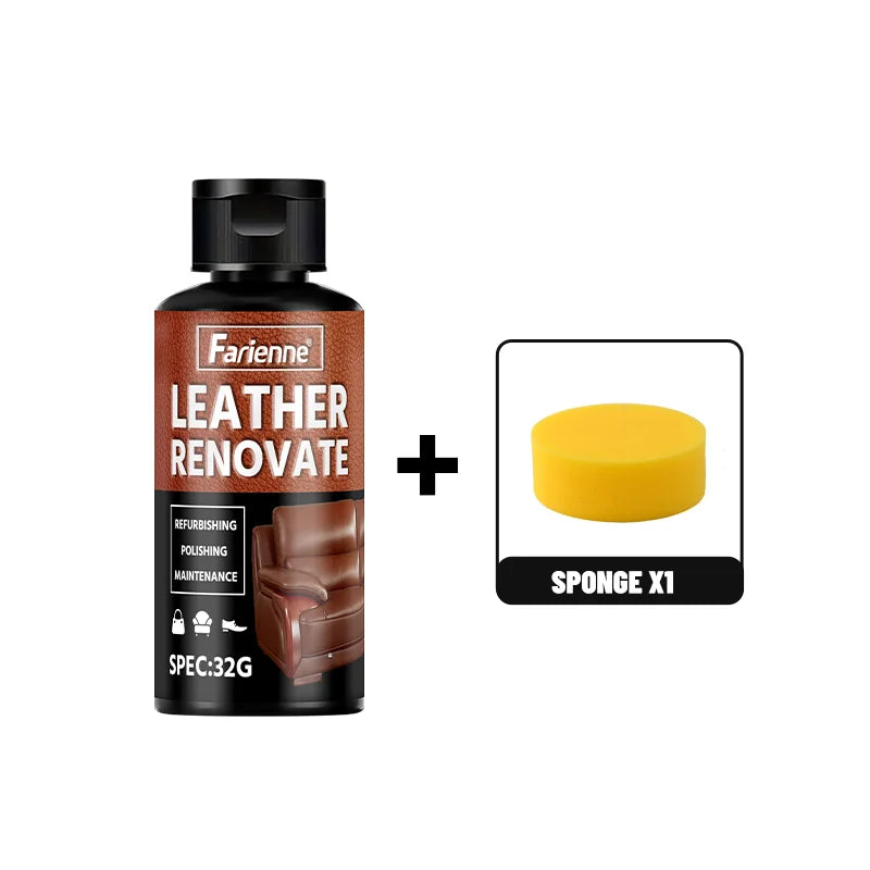 Farienne 32G Leather Renovation Cream: Leather Restoration Polish to Restore Natural Luster for Sofas Bags Car Seats
