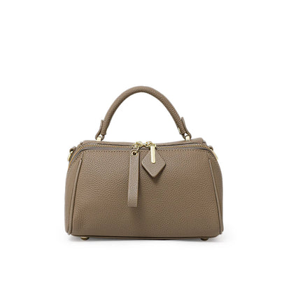 Leather leather handbag Boston simple shoulder cross-body  pillow women 2025 high-end sense large capacity removable  strap