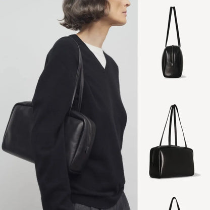 Handbags Shoulder Bag Women Female Sheepskin Bowling Bag Convenience for Commuting Single-shoulder Underarm Bag Leather Material