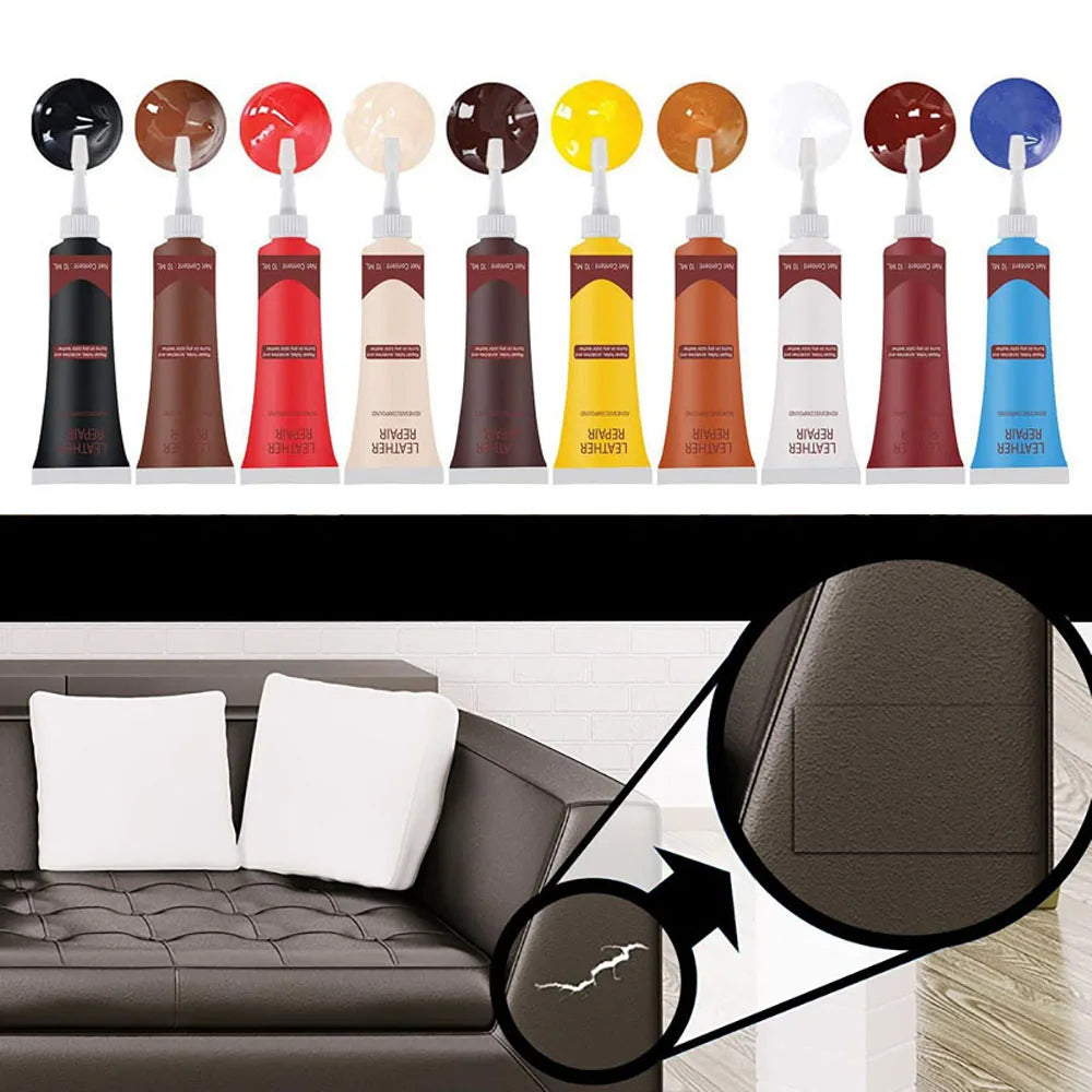 Leather Repair Paste Car Seat Sofa Leather Complementary Refurbishing Cream For Furniture Bags Shoes Scratches Cracks Filler