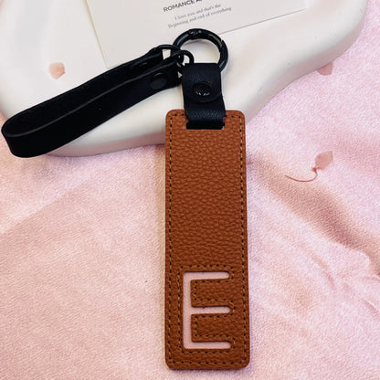 Accessory Display Hook Making Supplies Key Ring Pendant Keychain Accessories Keyring Holder Charm Gift 26 Letters Leather