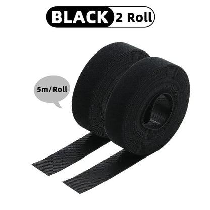 5m/roll Cable Ties Reusable Loop Bundle Self Adhesive Fastener Clip Wire Holder Management DIY Accessories Nylon Strap Organizer