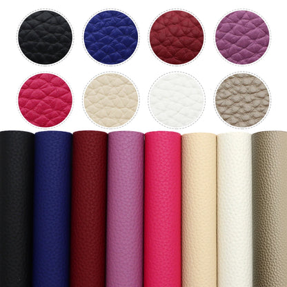 A5 Size Set Plain Glitter Lychee Synthetic Leather Patchwork Hair Bow Earrings Making Handbag Phone Case DIY,1Yc9938
