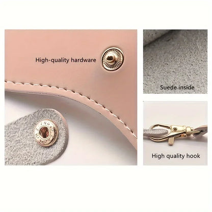 Soft Leather Sunglasses Bag- Leather Glasses Case Holder Portable Slim Sunglasses Pouch Eyeglass Case