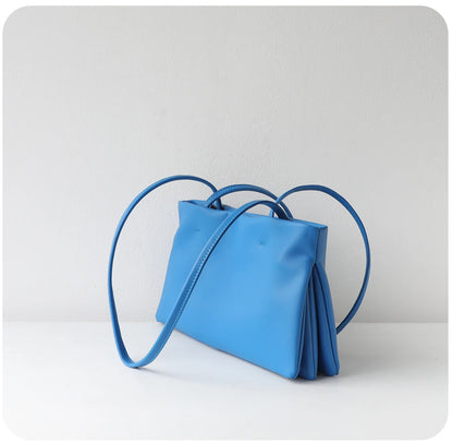 Women's Bag 2026 Summer New Style Simple Style Soft Real Leather Organ Underarm Bag Shoulder Bag