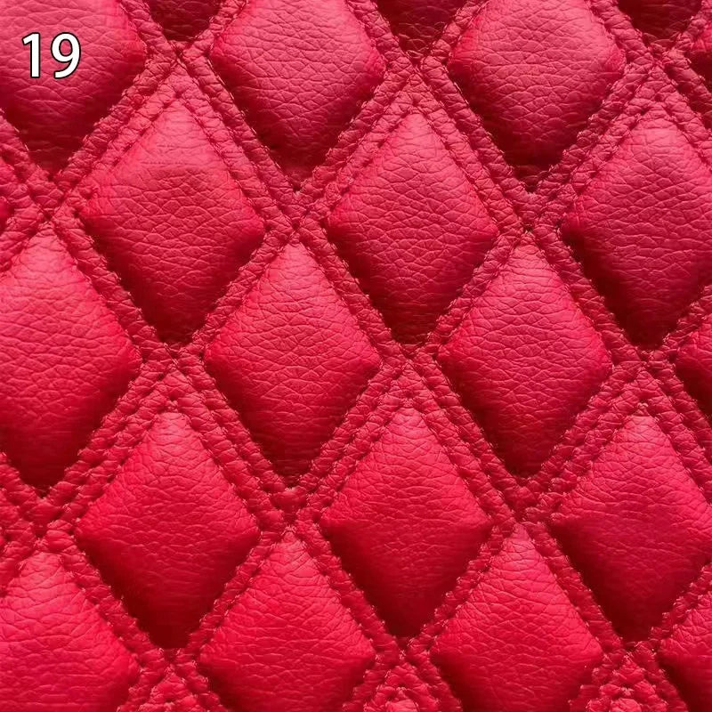 100x158cm Faux Leather Fabric Foam Quilted Padded for Car Interior Seat Cover Sofa Cushion Wear Resistant DIY