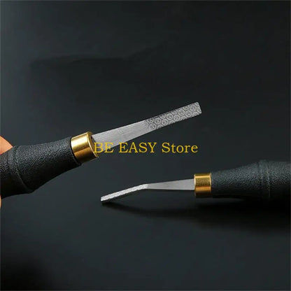 E28F Rougher Leather-Craft Hand Tool Stainless Steel Leathercraft Tools-Leather Beveler Tool for DIY Leather-Crafts
