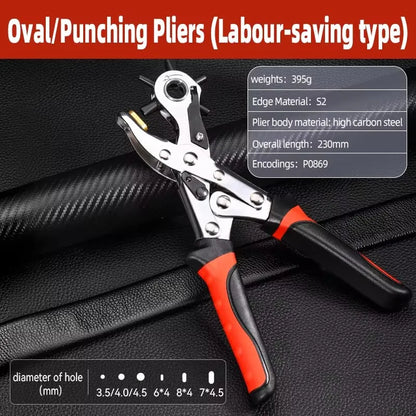 Leather Hole Punch Pliers Tools Multifunctional StainlessSteel Belt Hole Punching Tool Heavy Duty Eyelet Puncher Crafts Tool