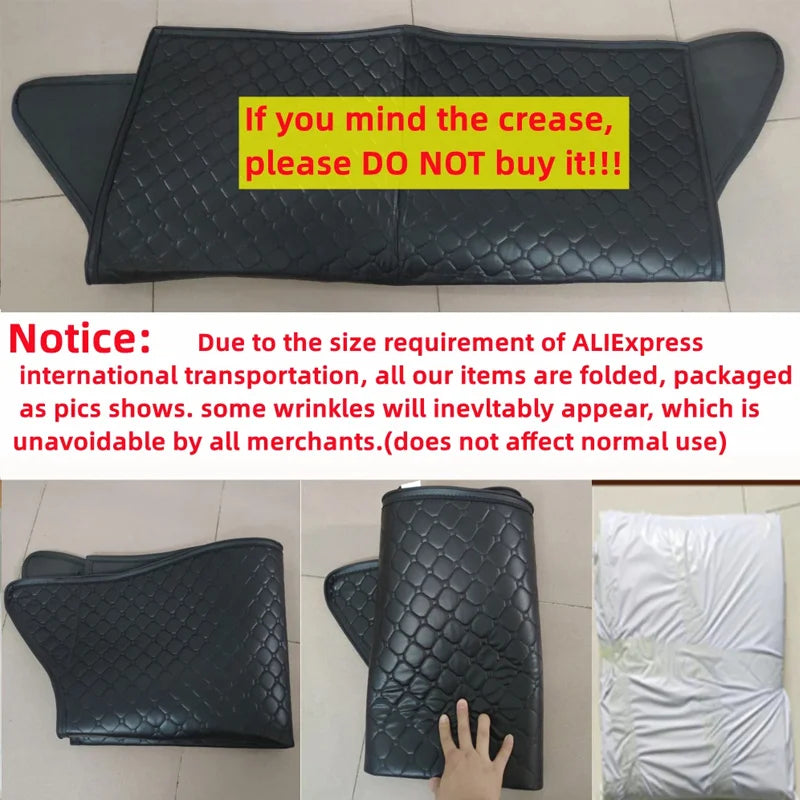 For MG HS EHS MK2 2024 2025 2026 Leather Car Trunk Mat Anti-dirty Cargo Storage Pad Cushion Boot Carpet Car Interior Accessories