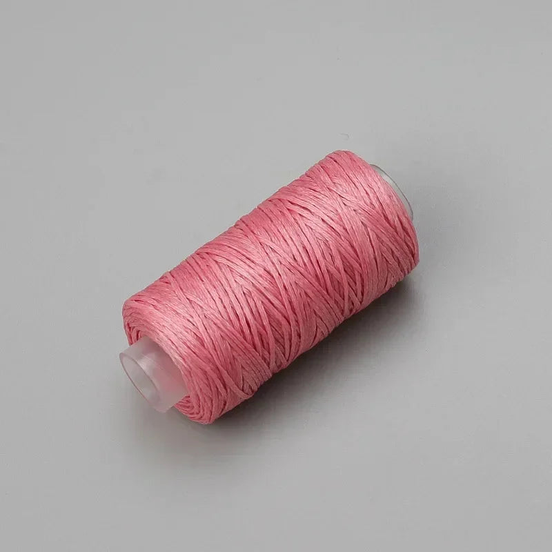 0.8mm Leather Waxed Thread 50m - High Strength 150D Braided Polyester Cord for Hand Stitching, Shoemaking, Bag Repair