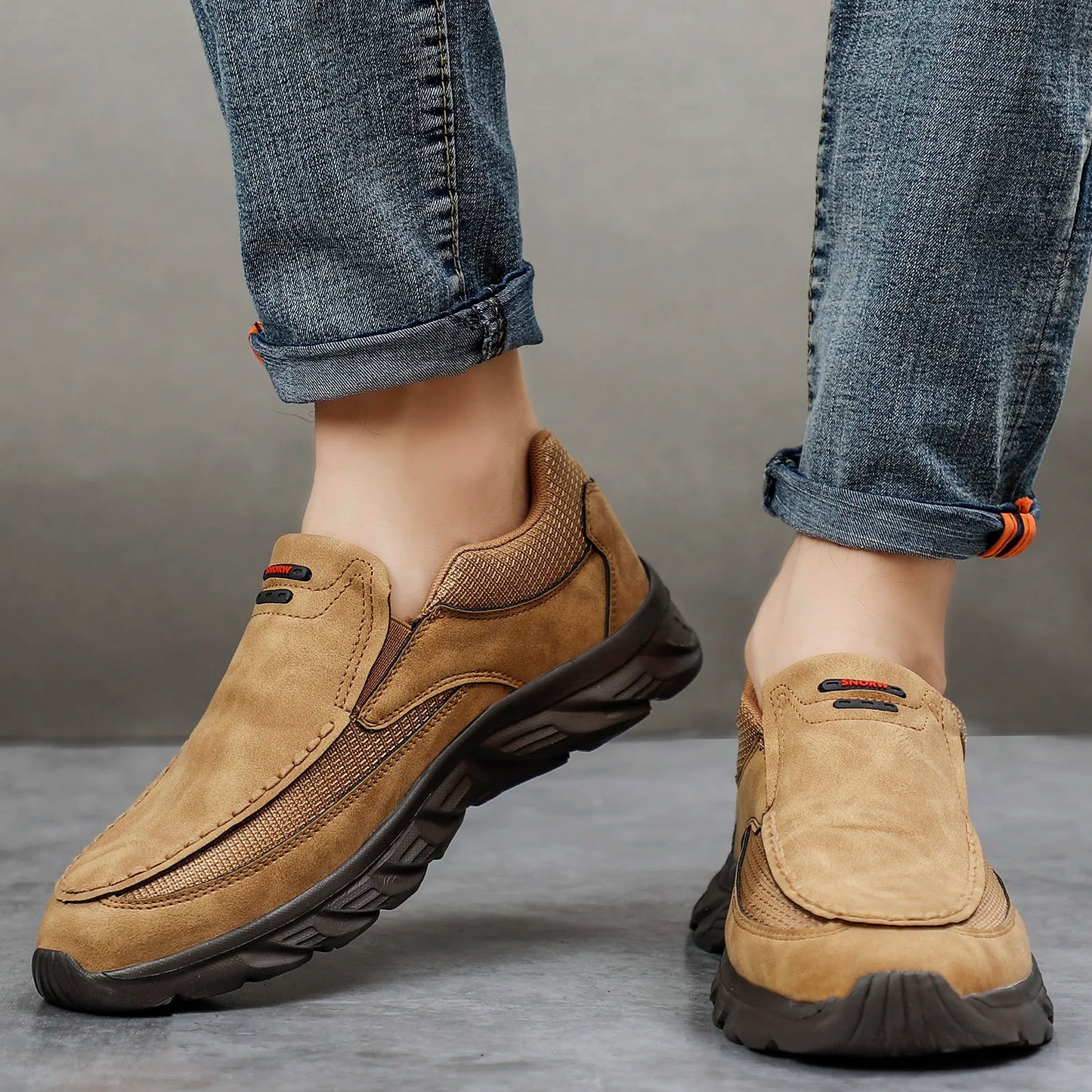 Men Leather Casual Shoes Breathable Loafers Men Sneakers New Male Comfortable Leather Flat Footwear Sneakers Men Shoes