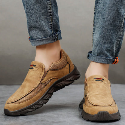 Men Leather Casual Shoes Breathable Loafers Men Sneakers New Male Comfortable Leather Flat Footwear Sneakers Men Shoes