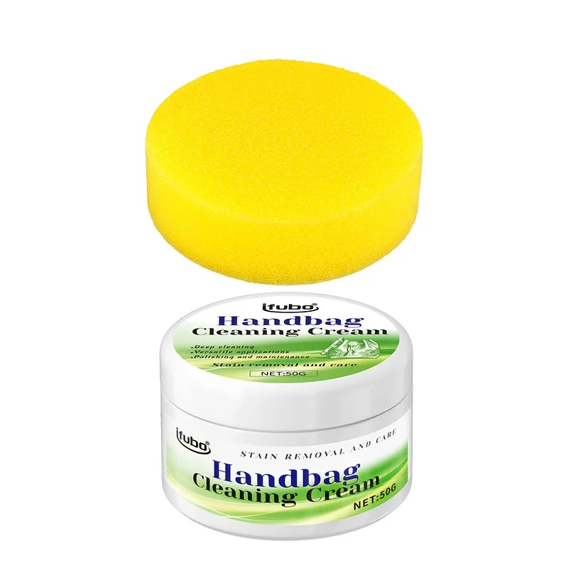Leather Care Cleaning Cream 50G, Stain Remover & Polisher For Handbags, Shoes, Furniture, Restores Shine Easily