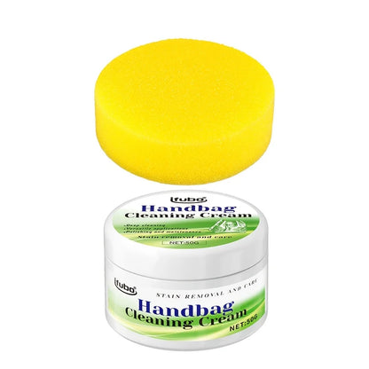 Leather Care Cleaning Cream 50G, Stain Remover & Polisher For Handbags, Shoes, Furniture, Restores Shine Easily