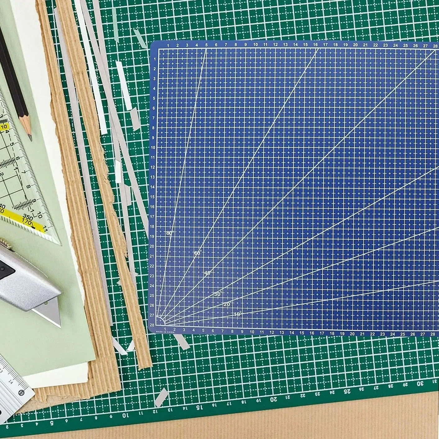 PVC Cutting Mat Workbench Pad for Sewing DIY Leather Craft Knife Engraving Double Sided Non Slip Durable Board