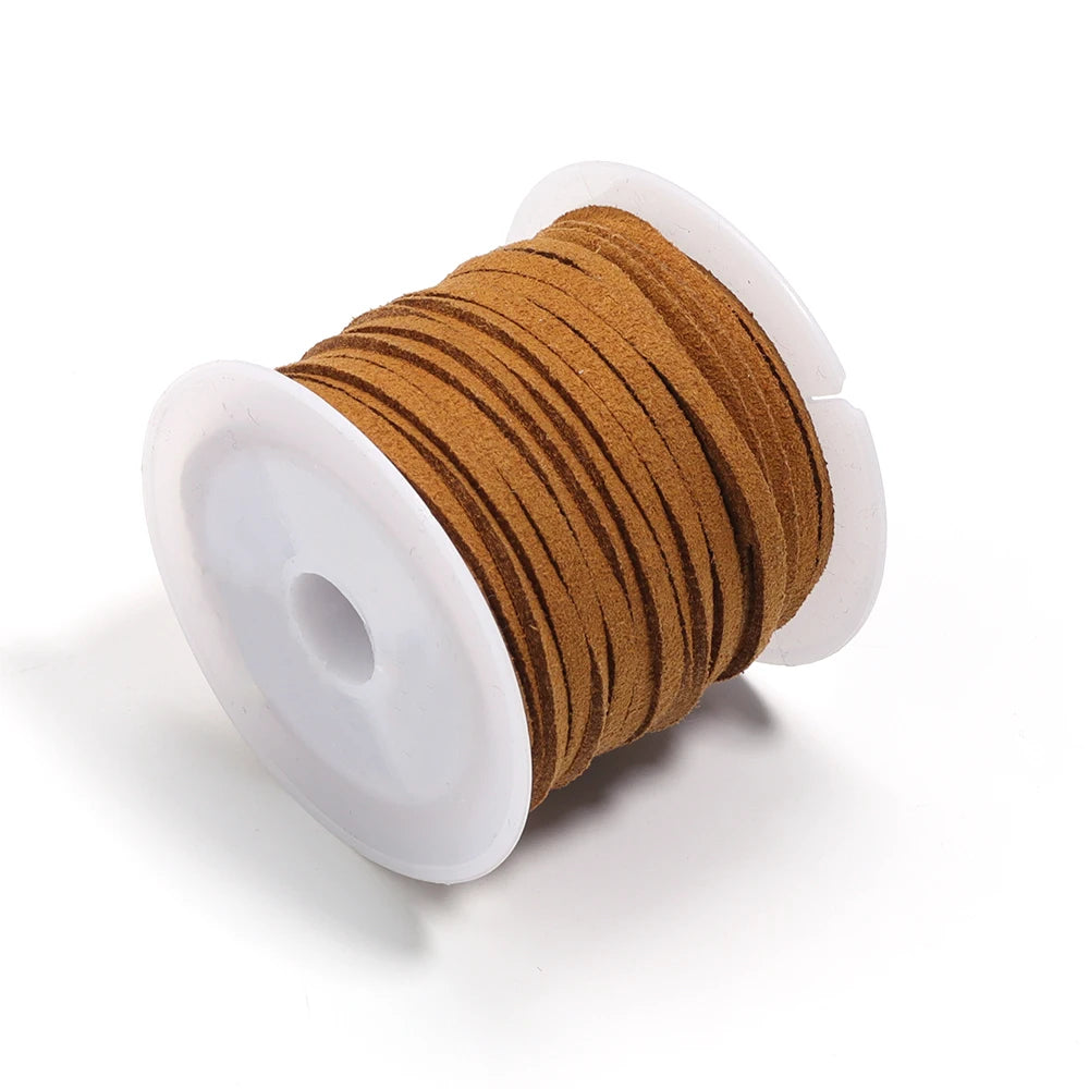 5m/Lot 2.7mm Korean Suede Leather Cord Flat Velvet Faux Thread Rope For DIY Crafts Clothing Accessories Ornament Making Supplies
