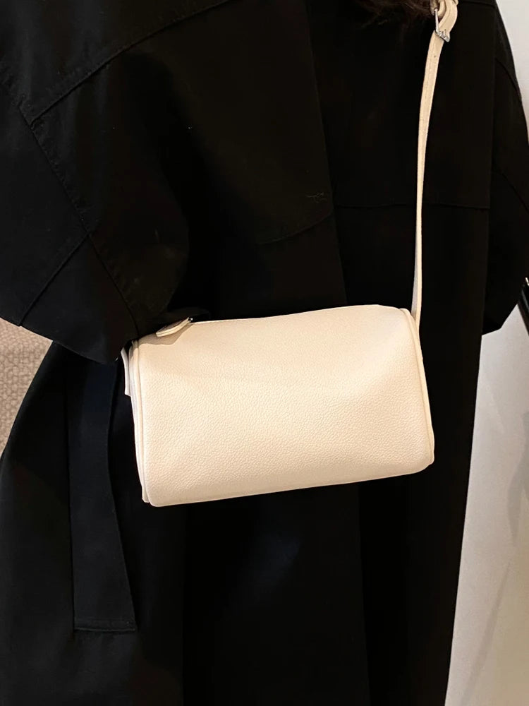 Red Soft Leather Handbag Women 2026 Spring Summer New Casual Crossbody Bags Korean Solid Versatile One Shoulder bag Trend