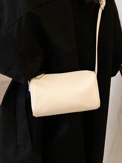 Red Soft Leather Handbag Women 2026 Spring Summer New Casual Crossbody Bags Korean Solid Versatile One Shoulder bag Trend