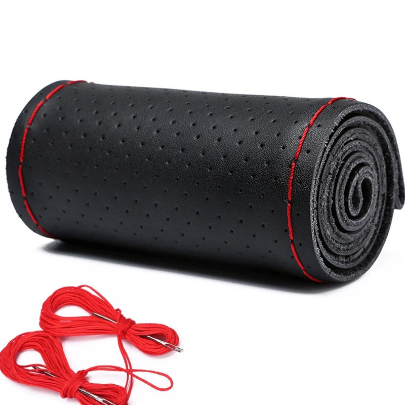 Car Steering Wheel Braid Cover Needles And Thread Artificial Leather A variety of Styles DIY Texture Soft Auto Accessories