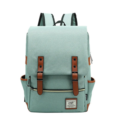 Fashion Vintage Laptop Backpack Women Canvas Bags MEN canvas Travel Leisure Backpacks Retro Casual Bag School Bags For Teenager#