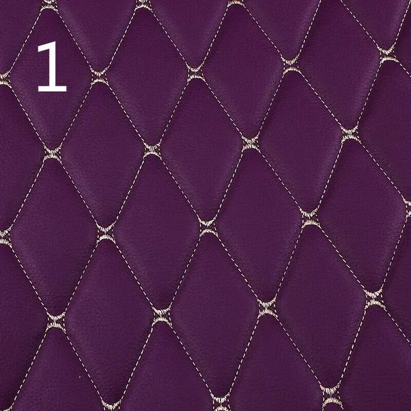 100x158cm Faux Leather Fabric Foam Quilted Padded for Car Interior Seat Cover Sofa Cushion Wear Resistant DIY